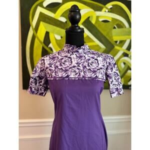 ✨Handsewn✨ Purple  Classic Floral Top Dress